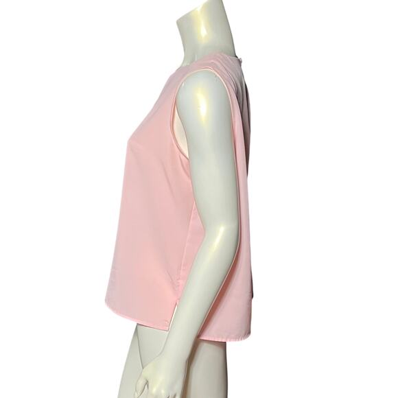 Vintage Notations Polyester Blouse Pink Sleeveless Professional Tank - Picture 4 of 8